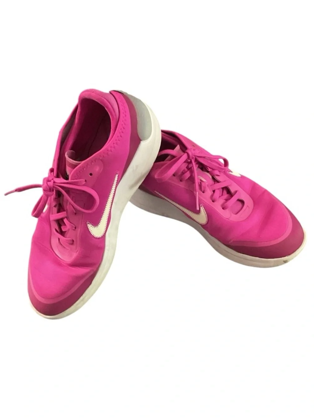 Nike “Amixa” Fire Pink Athletic Sneakers w/White Swoosh